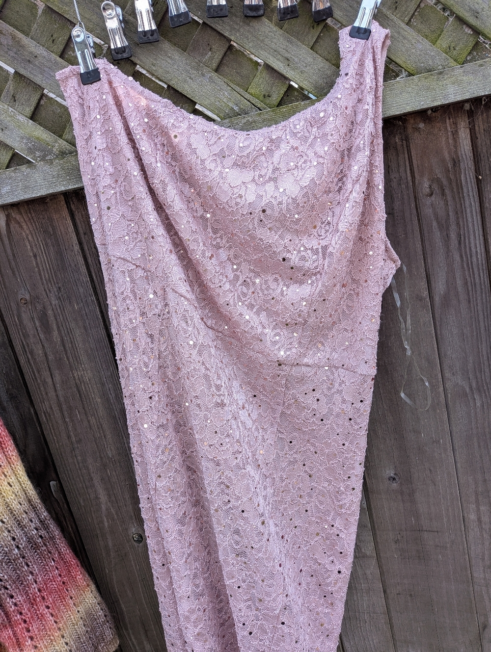 Pink One Shoulder Gown Sz XL Sequins, Tulle, High/Low Hem, Formal, Wedding,Opera